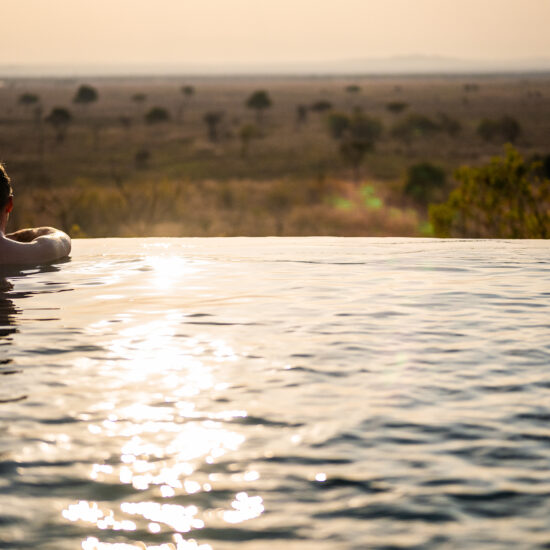 the best view of sunset from stanley kopje loge in mikumi park