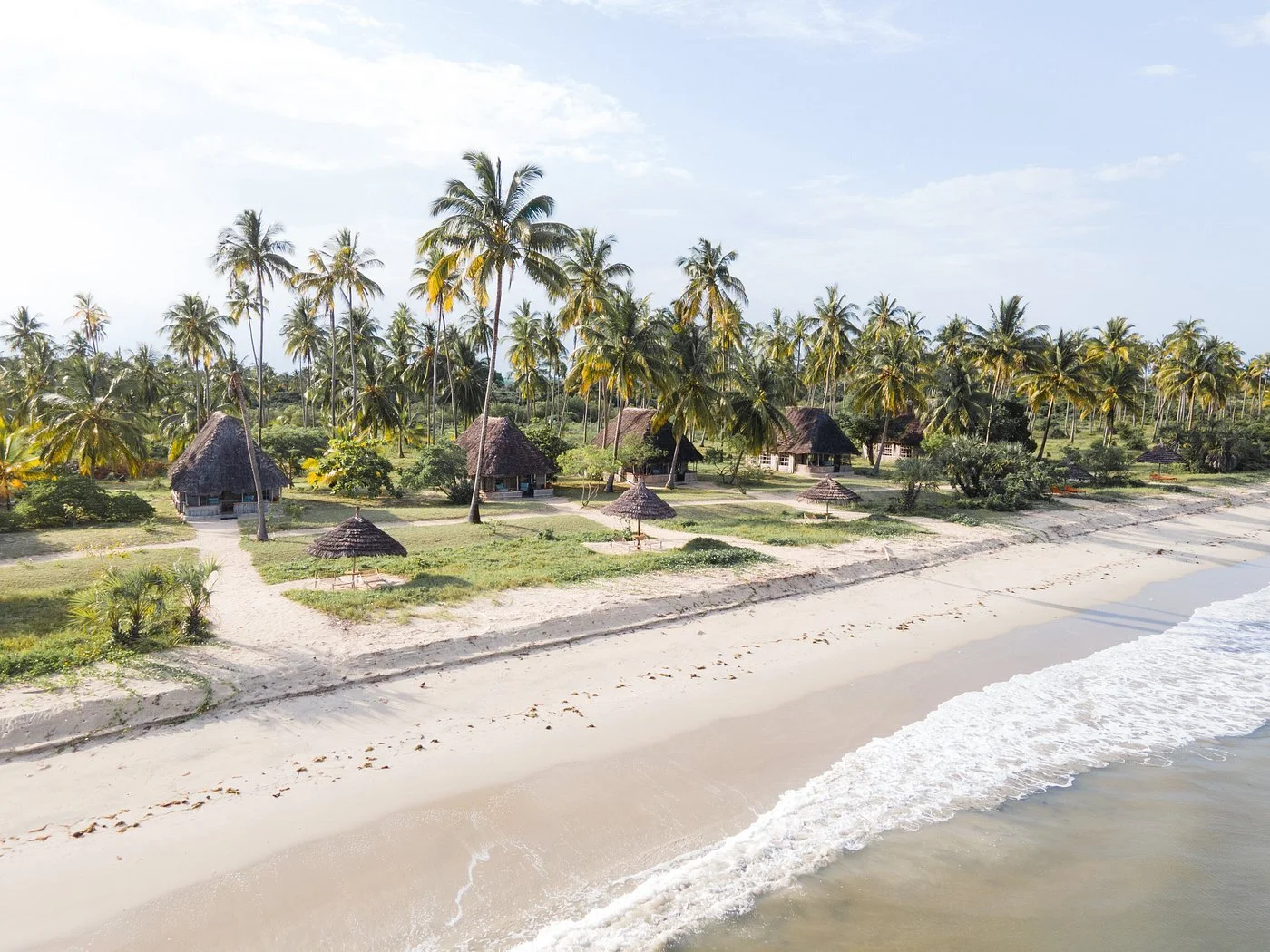 pangani beach along india ocean and near saadani park