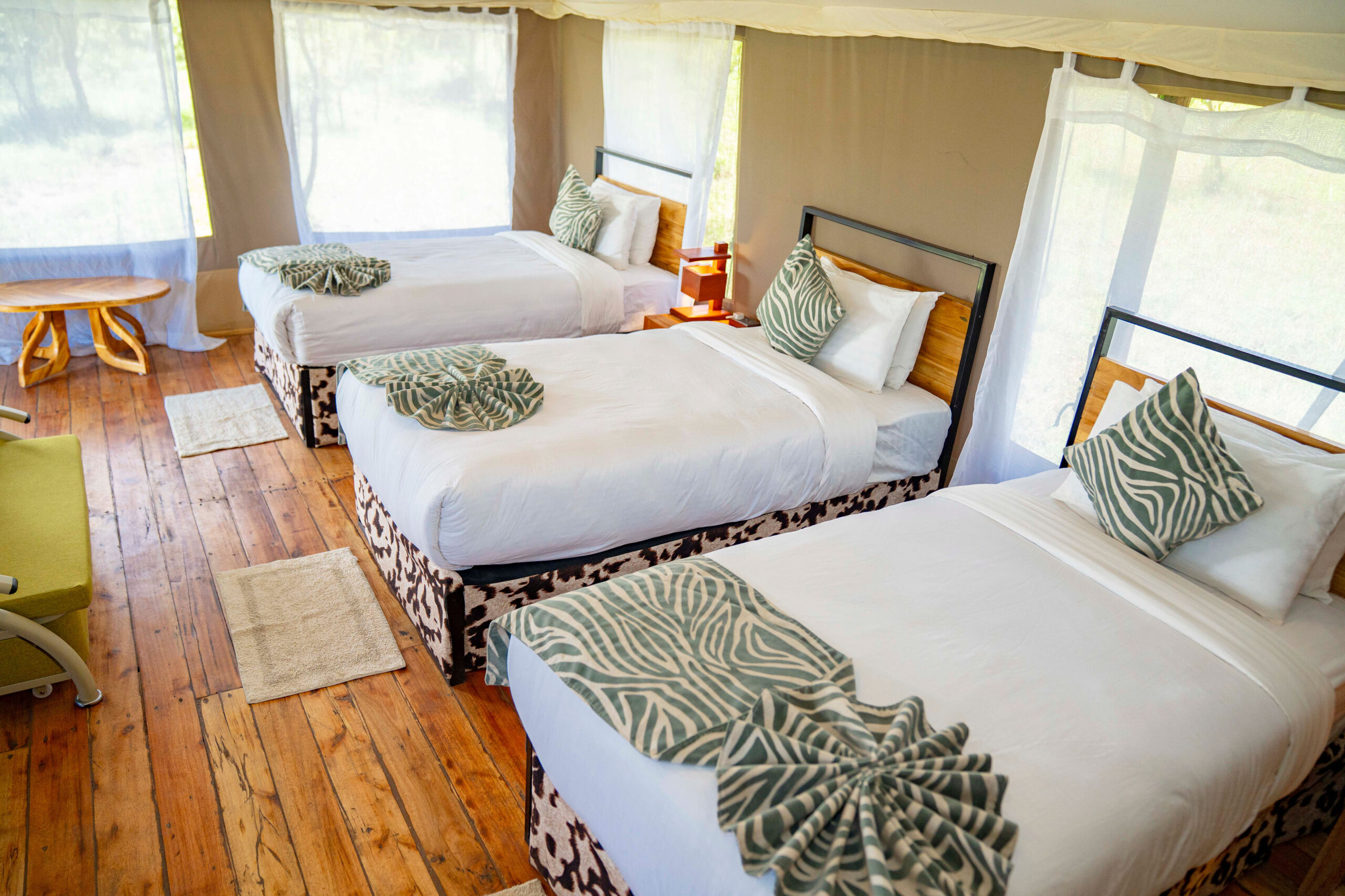 tripple room view inside the national park